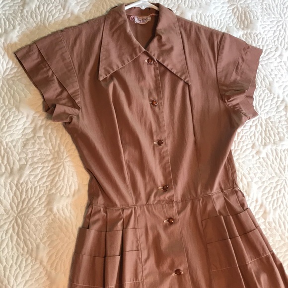 VINTAGE Kay Windsor Button-Front Dress! 💘 - Picture 2 of 7